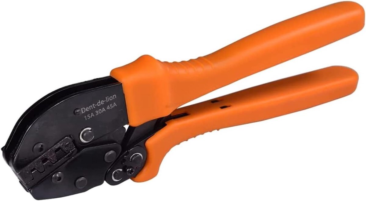 Manual crimping tool with ratchet for 15 A 30 A 45 A connections - ShopVlot