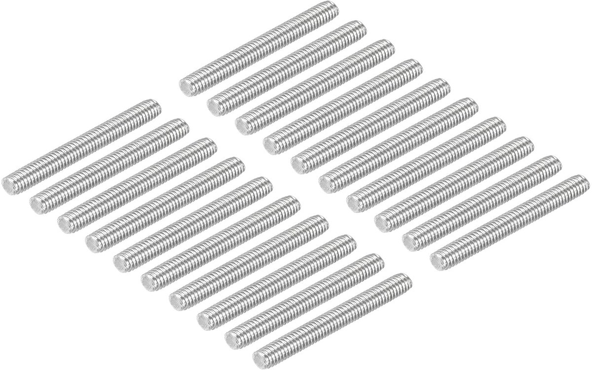 DMiotech 50pcs M4 x 35mm Full Threaded Rod, 304 Stainless Steel, Right Handed, Threaded Rod, Pens, Clamps and U Bolts - ShopVlot