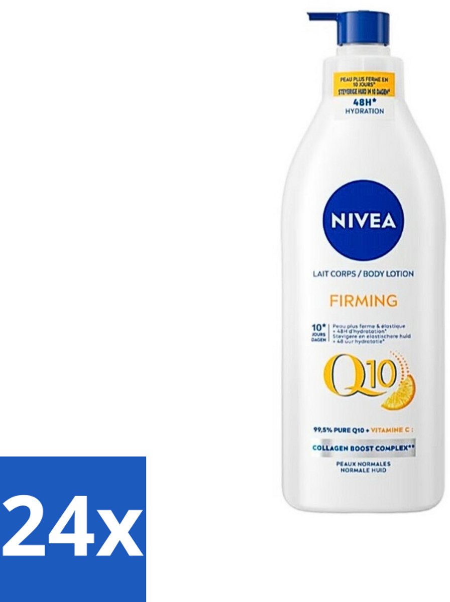 Nivea - Q10 - Verstevigende Bodylotion met Pomp - Vitamine C - 48 uur Hydratatie - Voor Normale Huid - 400 ml - Voordeelverpakking - 24 stuks