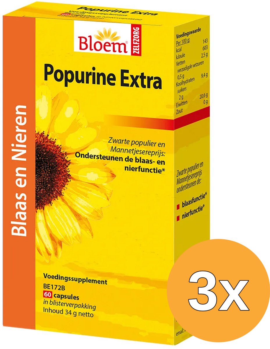 3x Bloem Popurine extra (60 capsules)