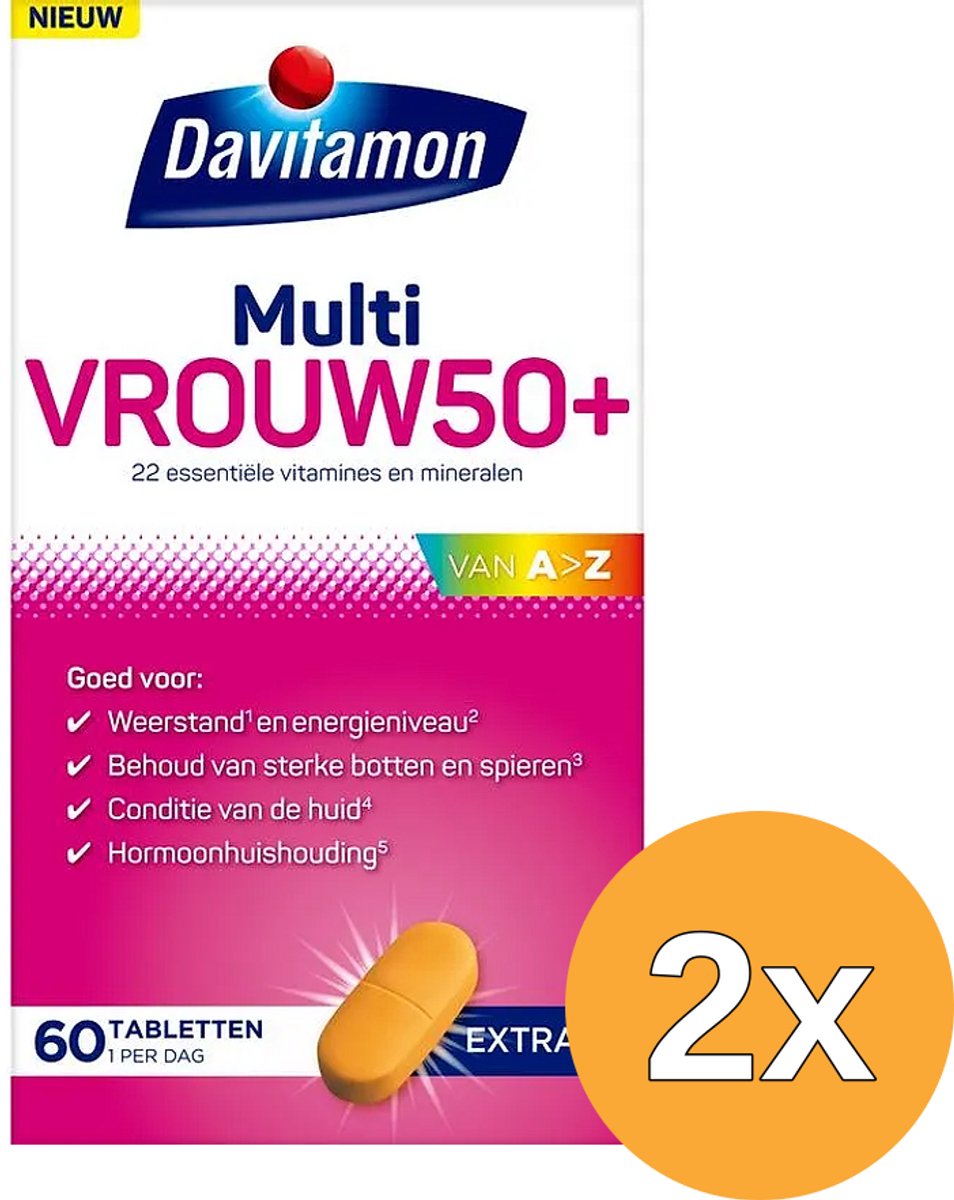 2x Davitamon Multi Vrouw 50+ (60 tabletten)