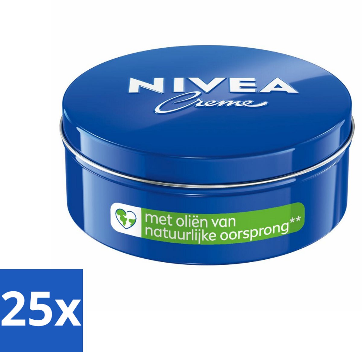 NIVEA - Crèmeblik - Klassieke Crème - Natuurlijke oliën - 400 ml - Bulkverpakking - 25 stuks