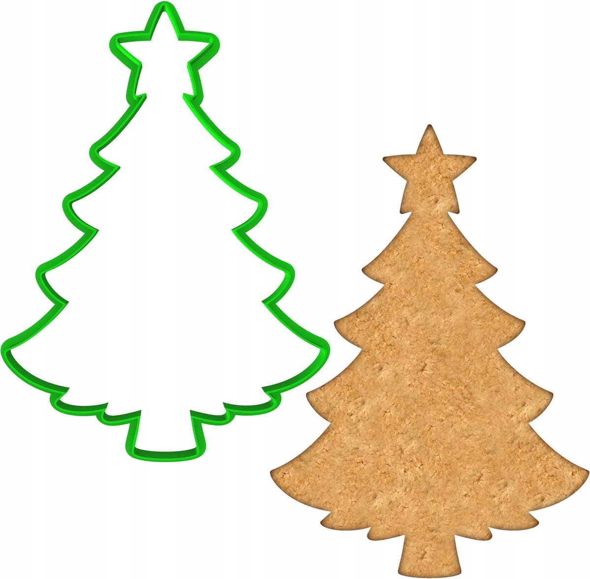 Kerstboom Koekjesvorm - 18cm - Bakvorm voor Koekjes en Peperkoek