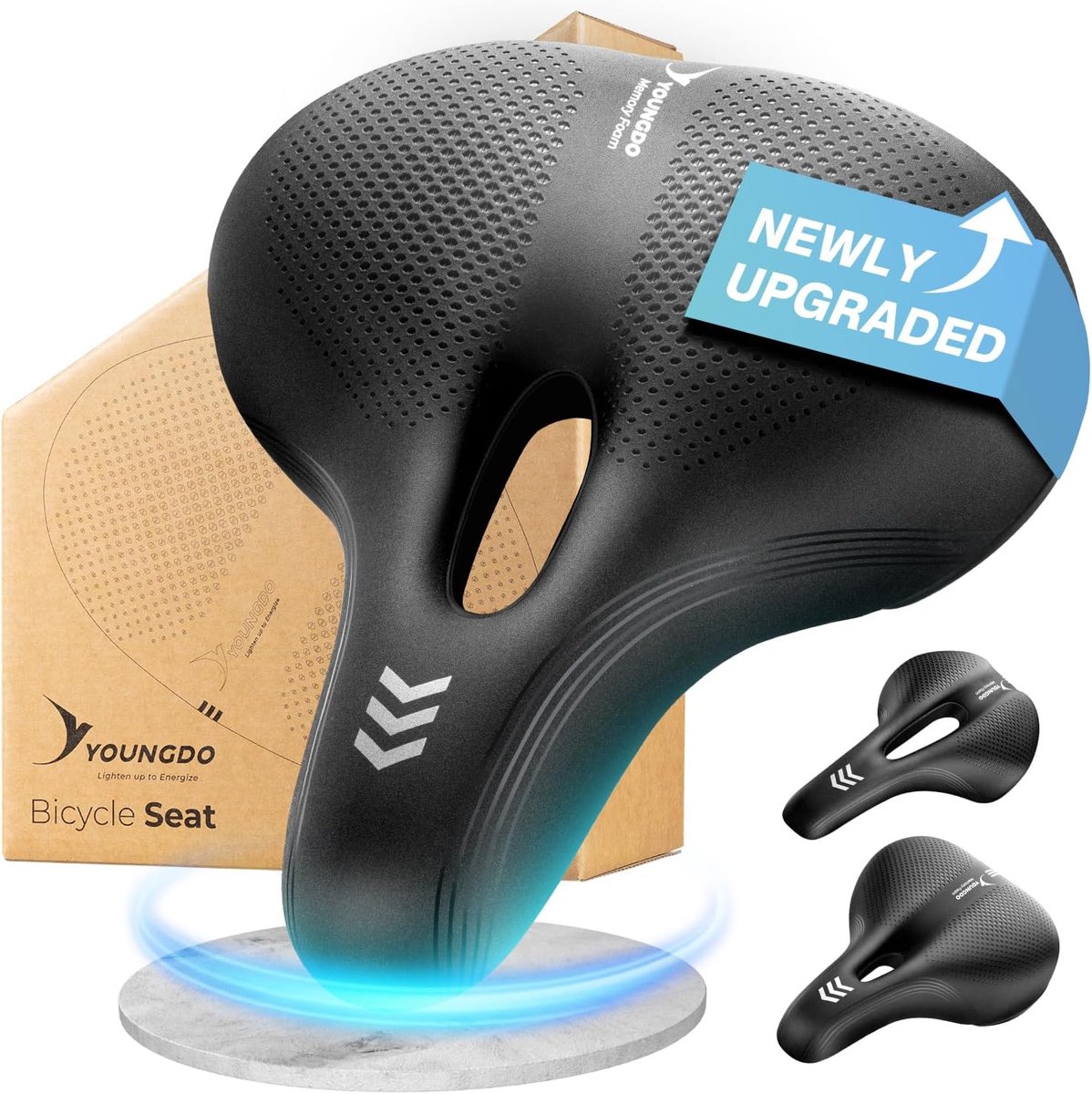 Fietszadel Ergonomisch - Waterdicht Geheugenfoam - Ademend en Schokabsorberend - Comfort voor Mannen en Vrouwen YOUNGDO