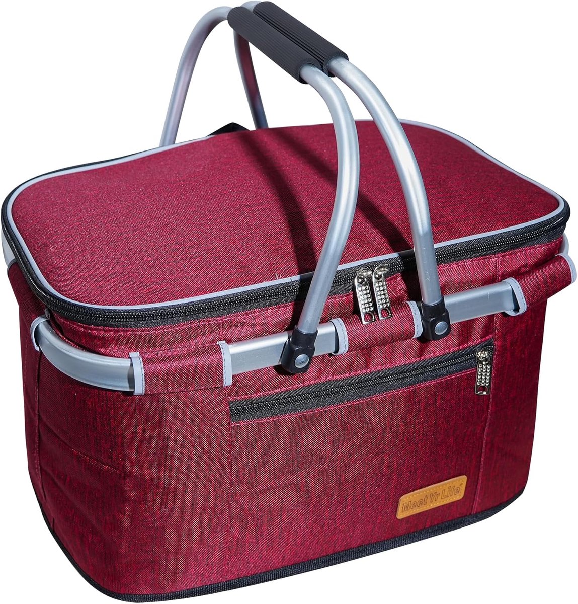 Cooler tas grote geïsoleerde koeltas - lunchmand met zijsteun - 2 handvatten - ideaal voor onderweg