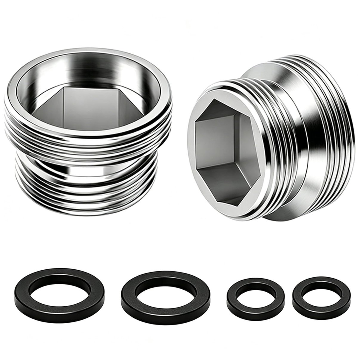 Waterkraan Adapter M18 naar M22, 2 Stuks met Gummidichting
