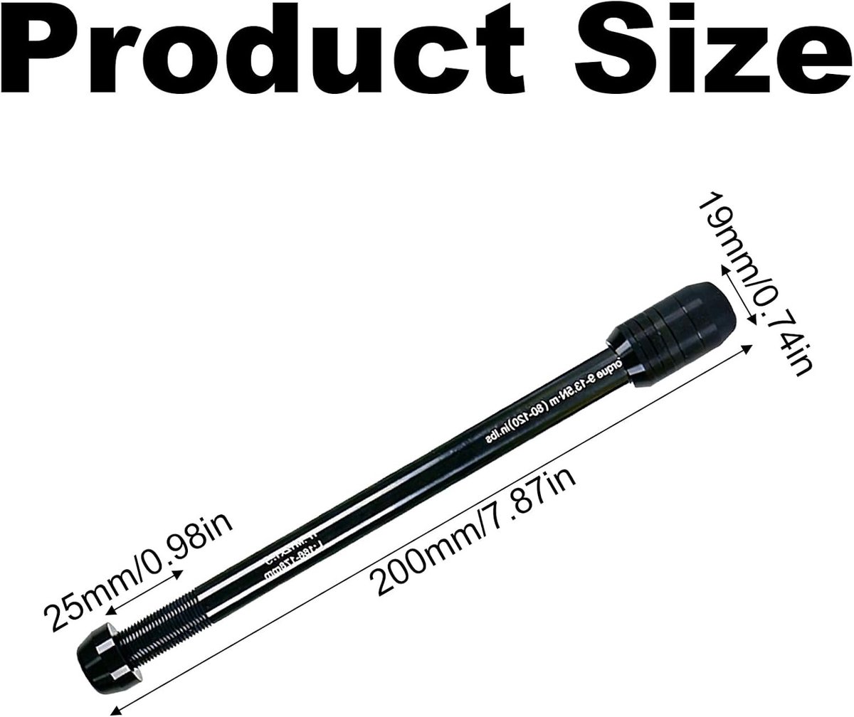 Roltrainer voor Fiets - Zwart - 20,4 x 1,88 x 1,88 cm - Aluminium Steekas met M12 x 1,5 Schroefdraad - Voor Fietsen