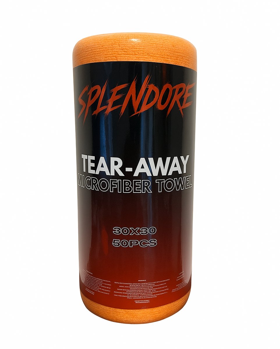 Splendore Tear Away Microfiber Towel Roll - Afscheurbare Doekjes - Altijd Schoon