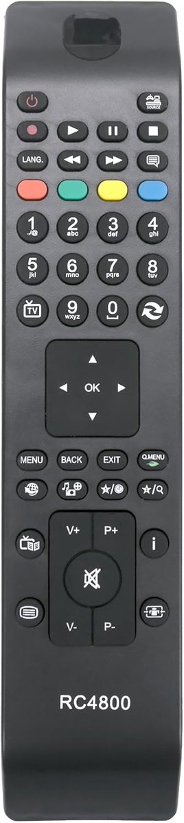 ALLIMITY RC4800 30076972 Remote Control Replacement for JMB JTC0122003B/01 JTC0122003W/01 TECHWOOD TECH24HDLEDDVD - ShopVlot
