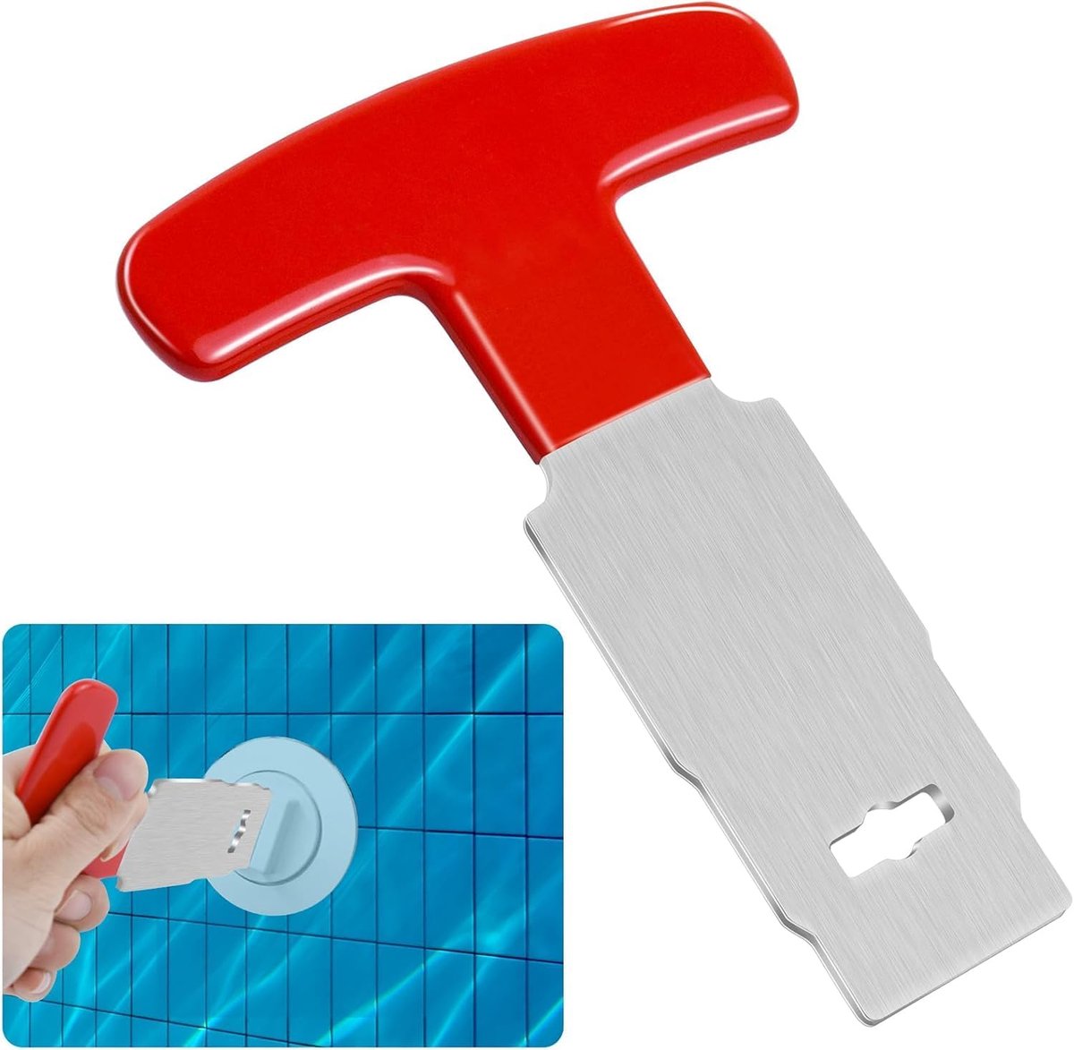 Tool for removing pool fences with ergonomic handle, metal key for inlet nozzles and return lines, inlet accessory - ShopVlot