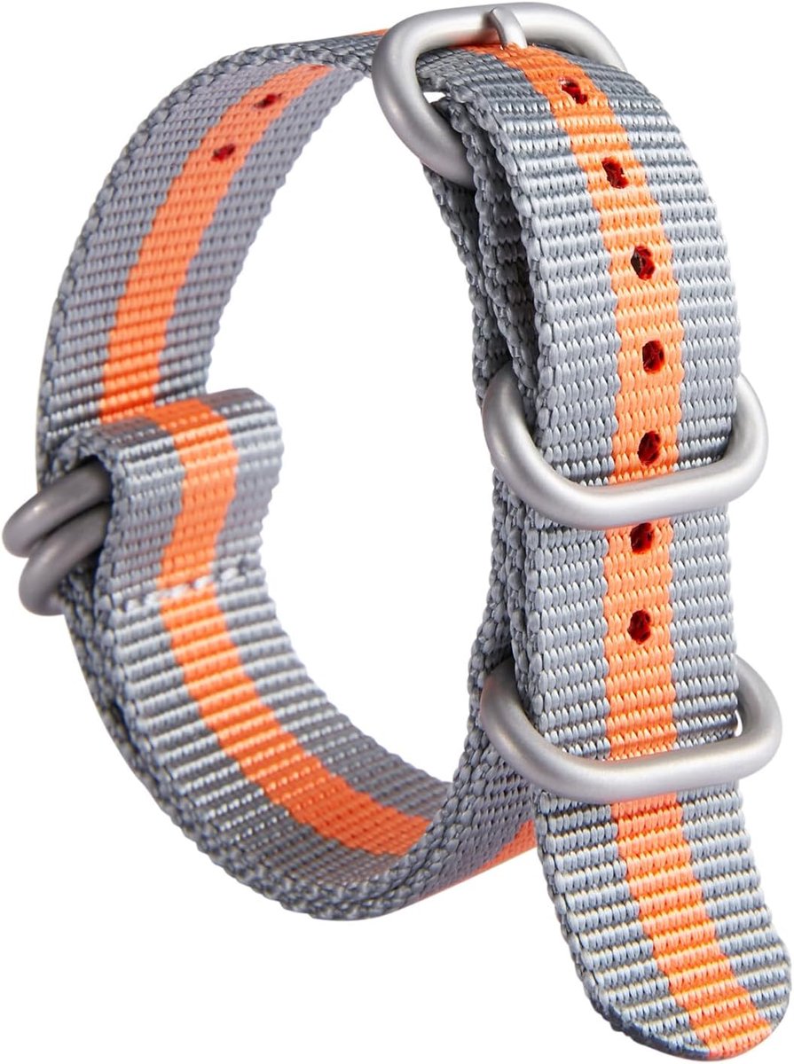BINLUN Nylon Watchband Thick Premium Ballistic Watch Straps Multi-colored Straps for Men Women 18mm/20mm/22mm/24mm - ShopVlot
