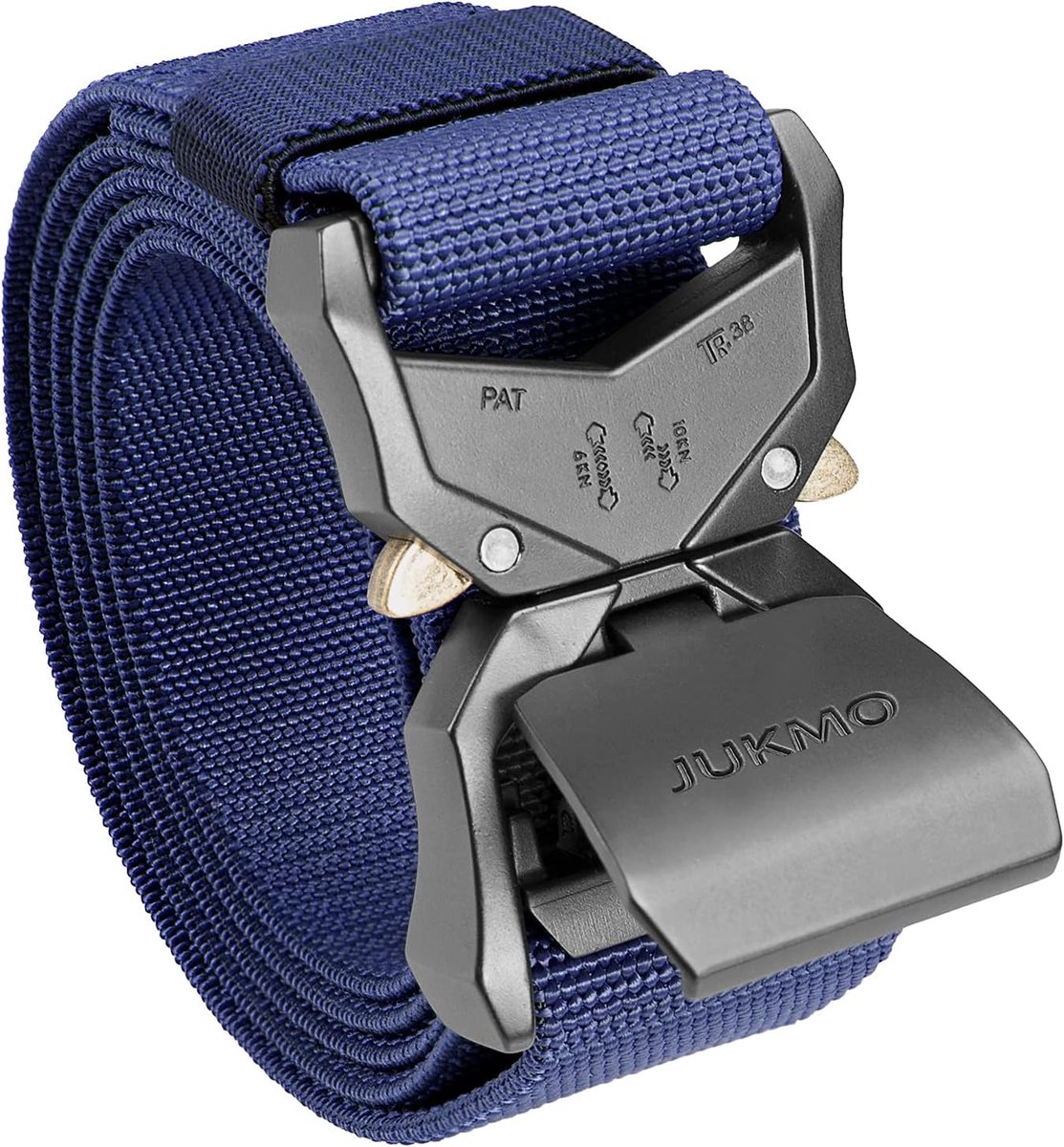 JUKMO Tactical Belt, Hiking Military Rigger 1.5" Nylon Web Work Belt with Heavy Duty Quick Release Buckle - ShopVlot