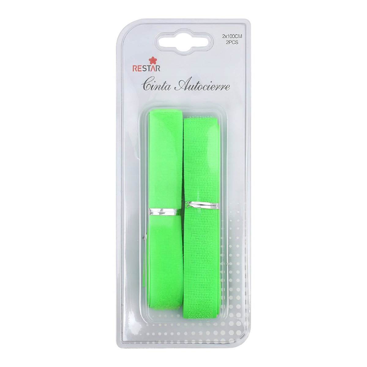 Neon Groen Klittenband Zonder Lijm 2x100cm - Naai- en Kledingaccessoire