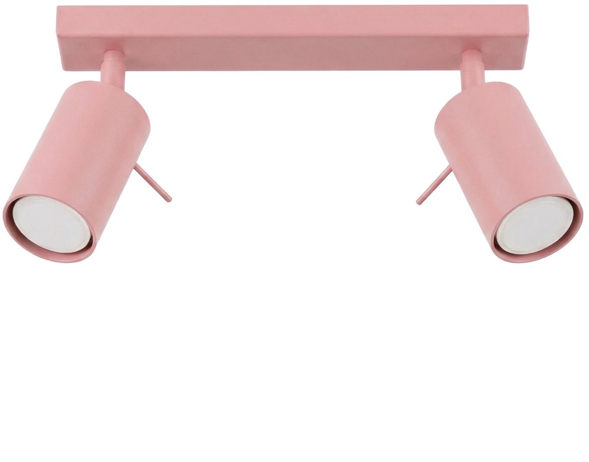Sollux Lighting Plafondlamp RING - GU10 - roze - staal - 30x6x16cm