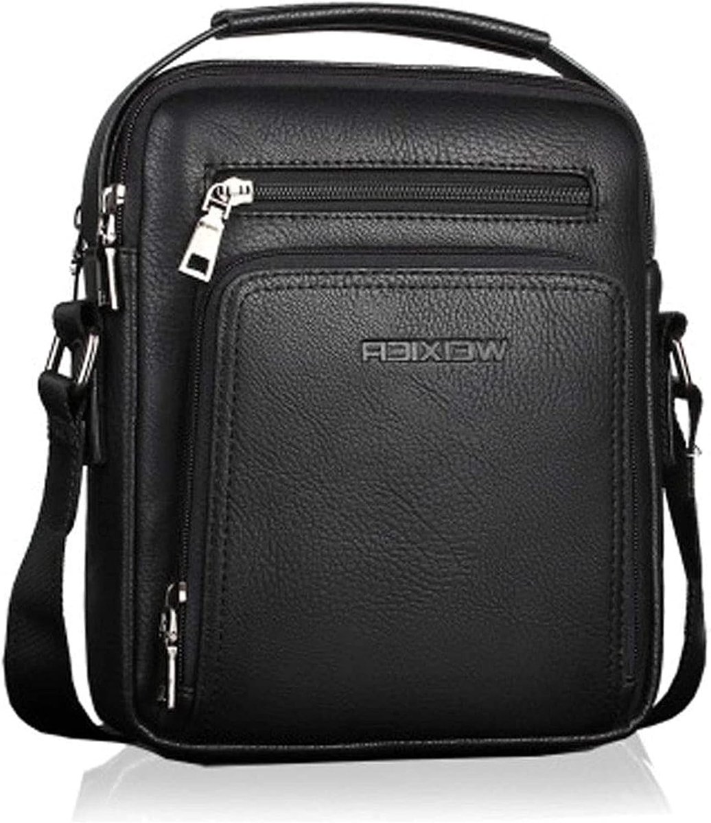Shoulder bag men's shoulder bag crossbody mobile phone bag messenger bag men's bag shulder bag leather chest pocket - ShopVlot