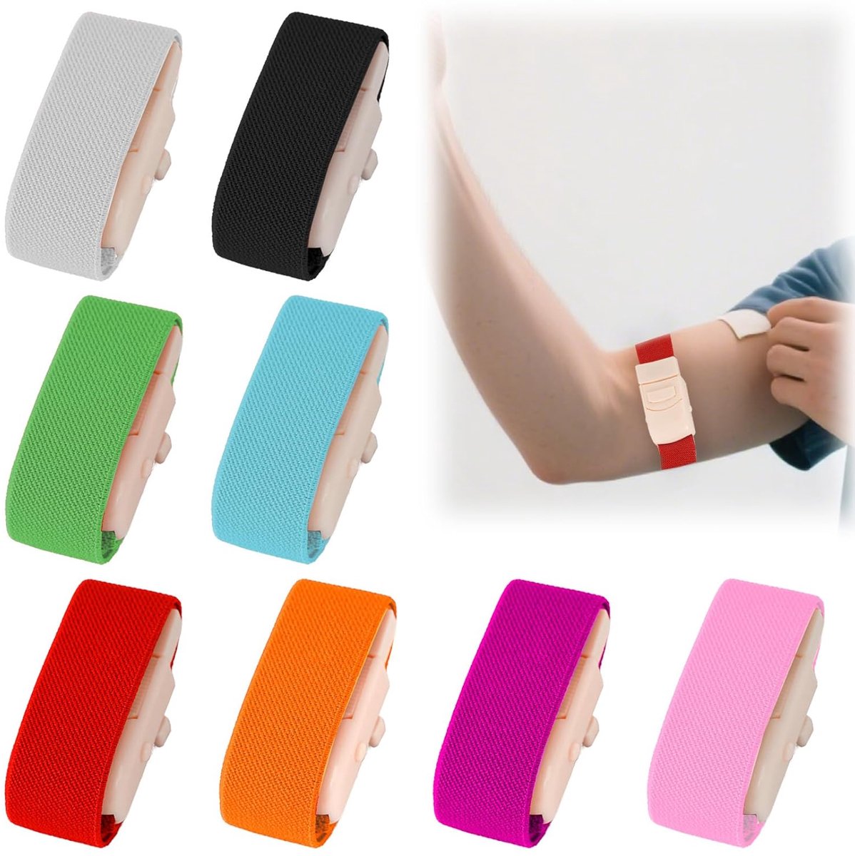 8 Pcs Thrust Hose Blood Collection Set Turnstile Holster, 8 Colors Thrust Hose with Buckle, Personalized Blood - ShopVlot