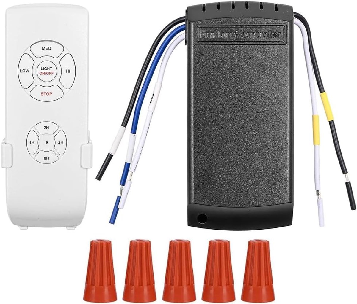 Draadloze Plafondventilator Controller - Wit - Universele Afstandsbediening met Timerfunctie - Voor Plafondventilatoren