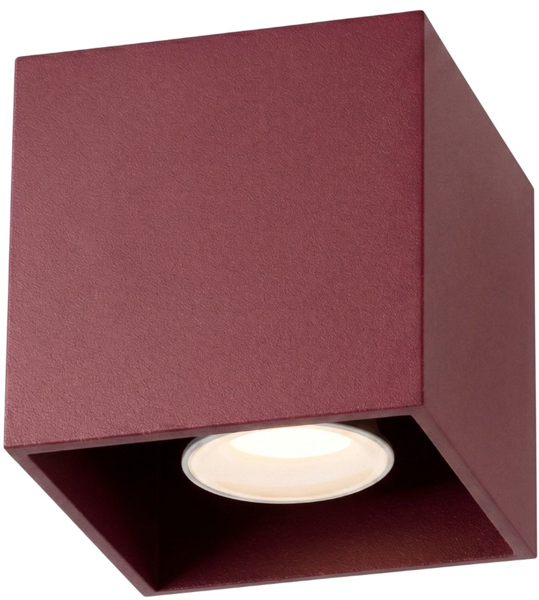 Sollux Lighting Plafondlamp Quad - GU10 - bourgondië - aluminium - 10x10x10cm