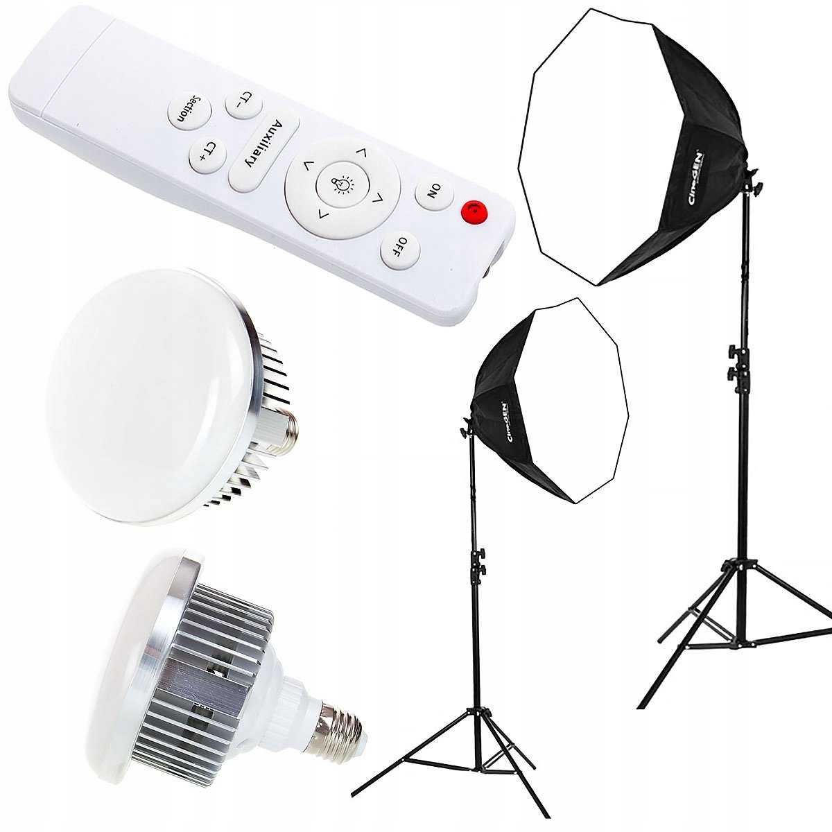 Softbox LED Set 2x 90cm Octa, 150W, Afstandsbediening