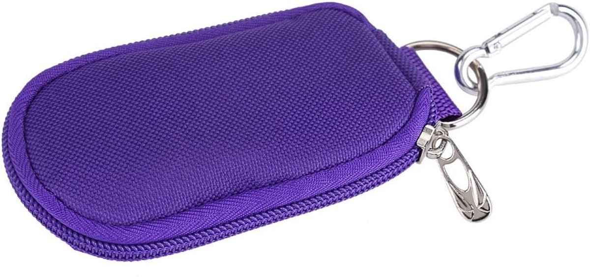 Mini opbergtas essentiële oliën - 10 vakken - violet - perfect voor thuis en onderweg - ShopVlot