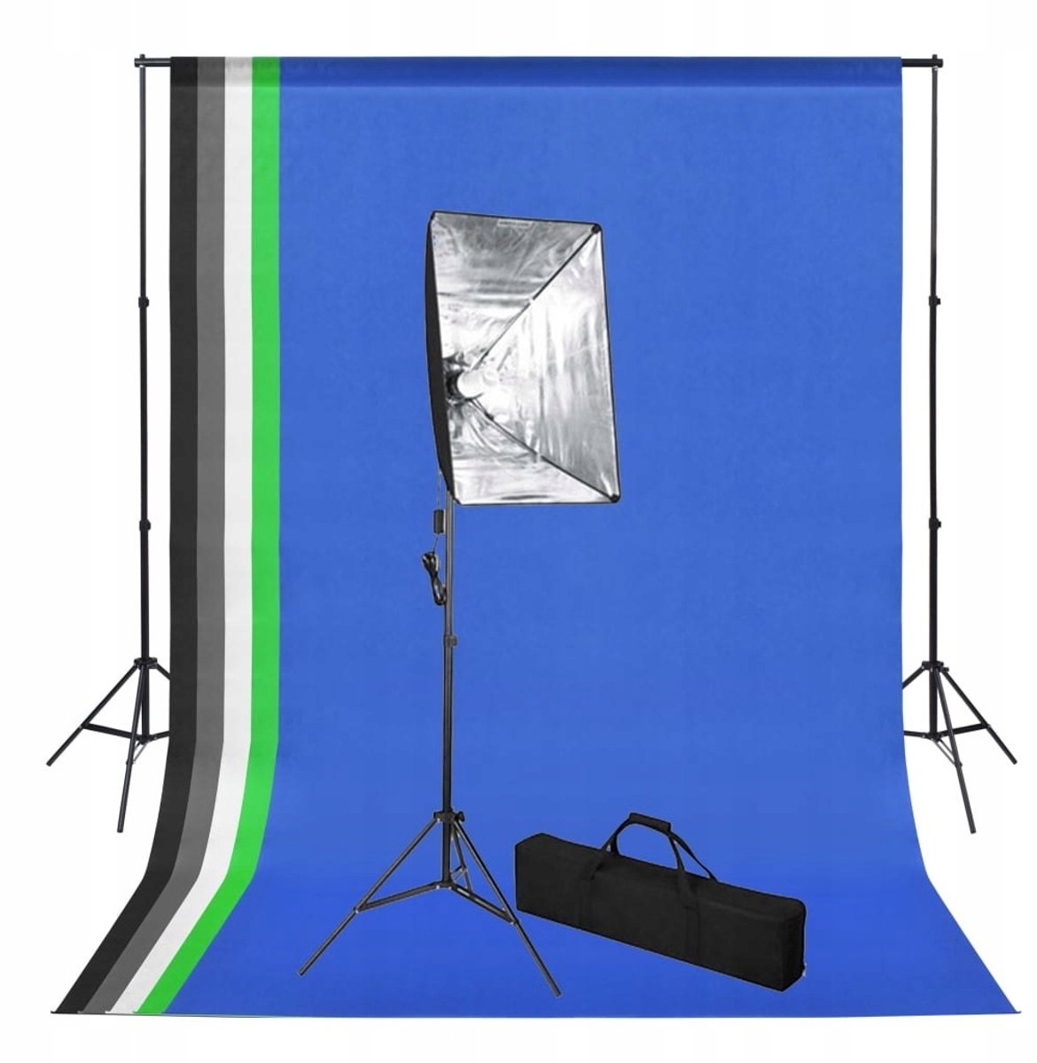 Studiokit met Softboxlamp en Achtergronden