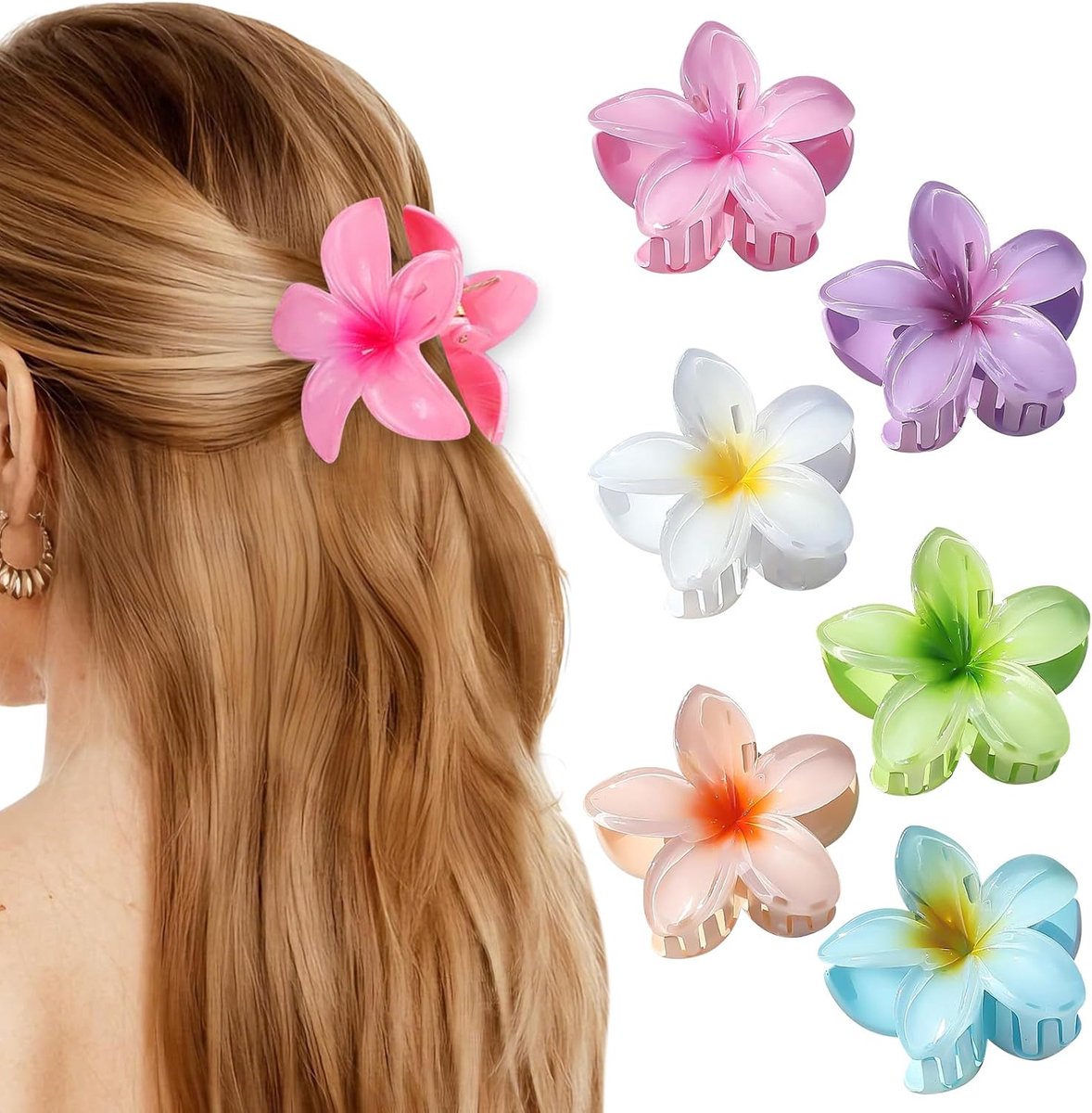 Haarspeld voor dames - set van 6 - bloemenhaarspelden - kleurrijk haarsieraad voor zomerfeest - ShopVlot