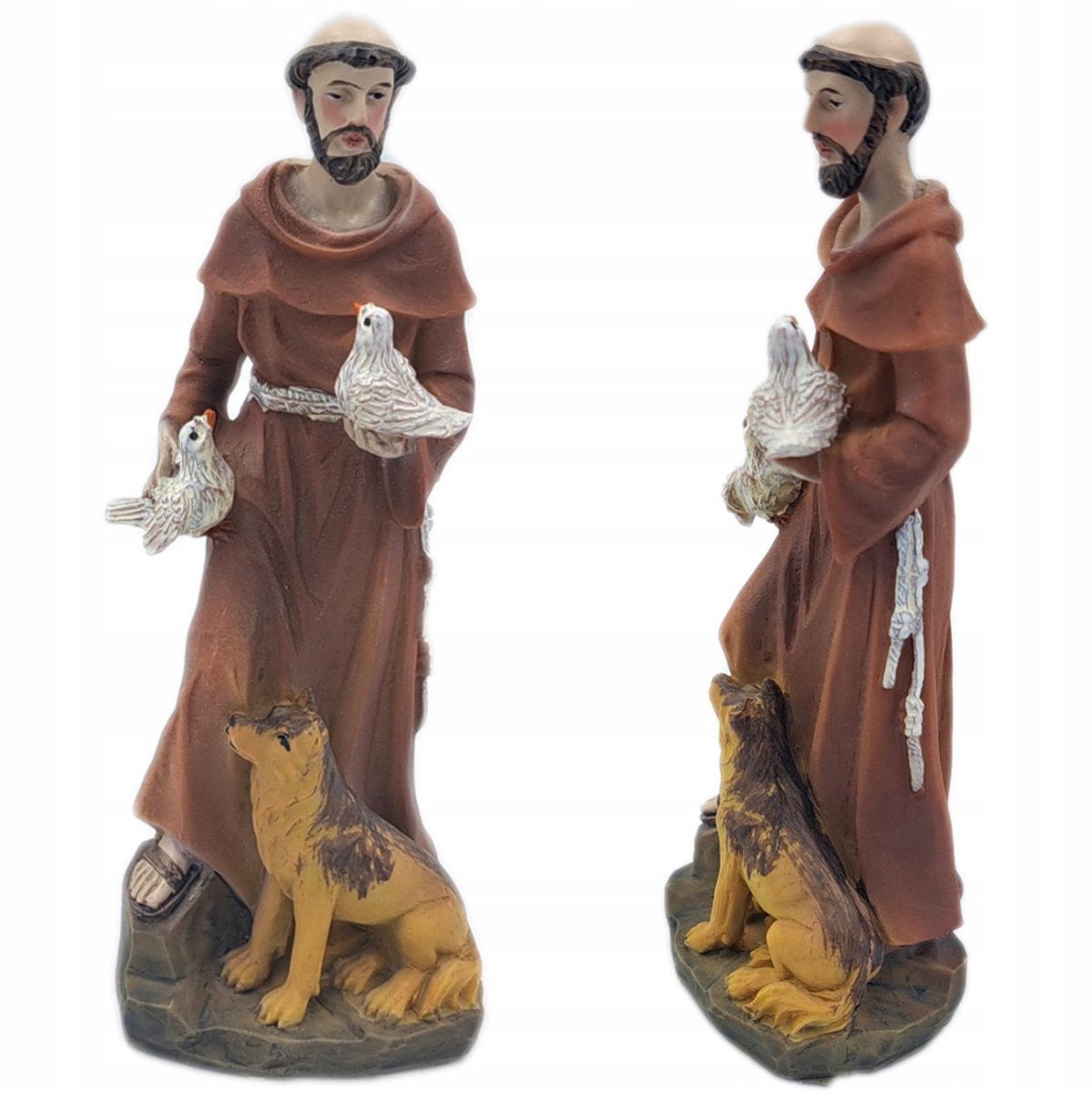 Merلوze Sint Franciscus Beeldje - 12 cm - Hars
