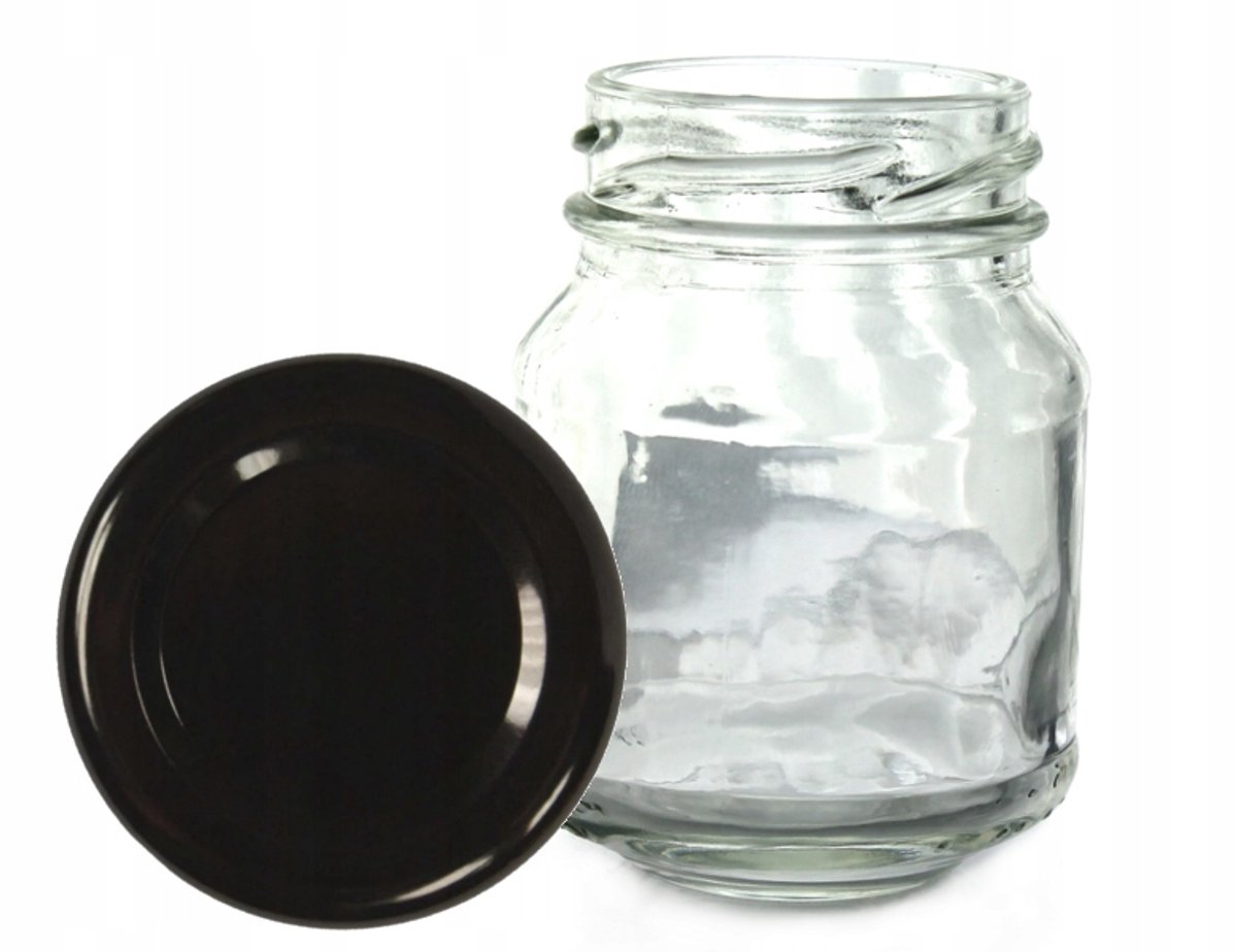 Glazen potjes 80ml, 12 stuks, voor kruiden, honing, jam met Z55 deksel