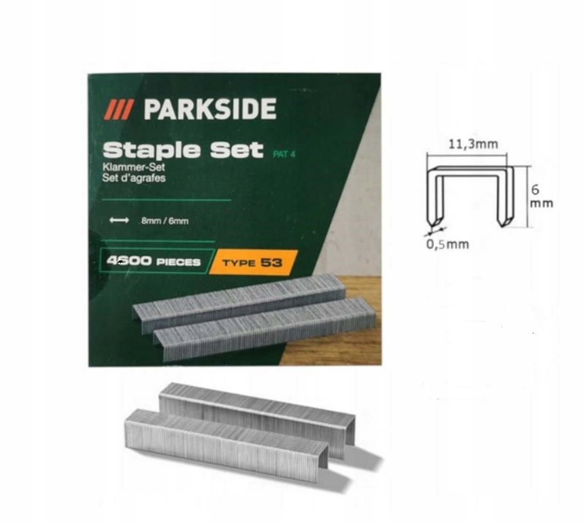 Parkside Type 53 Nieten 6x11,4mm 4500 stuks voor Elektrische Nietmachine