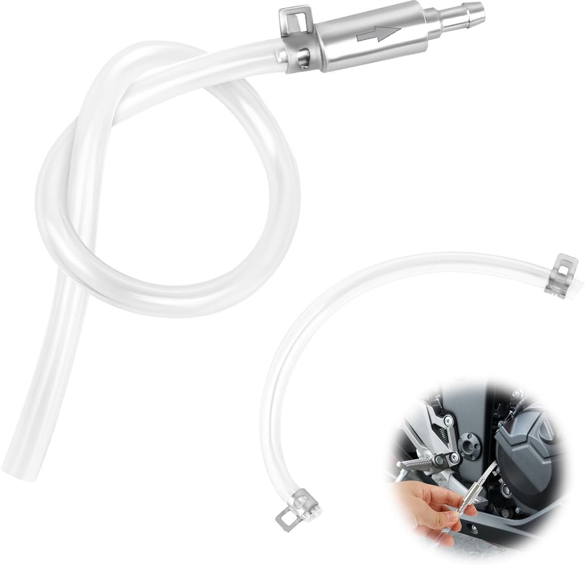 YAKLEE Hydraulic Brake Bleed Hose, Aluminum Rubber Brake Bleeder Brake Bleed Tool Hydraulic Brake Bleeder Motorcycle - ShopVlot