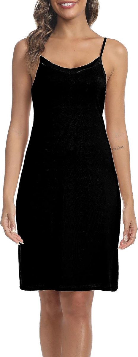 Underdress Women's Sexy Nightdress Summer Underskirt Spaghetti Strap Sexy Negligee Full Briefs Spaghetti Straps Dress - ShopVlot