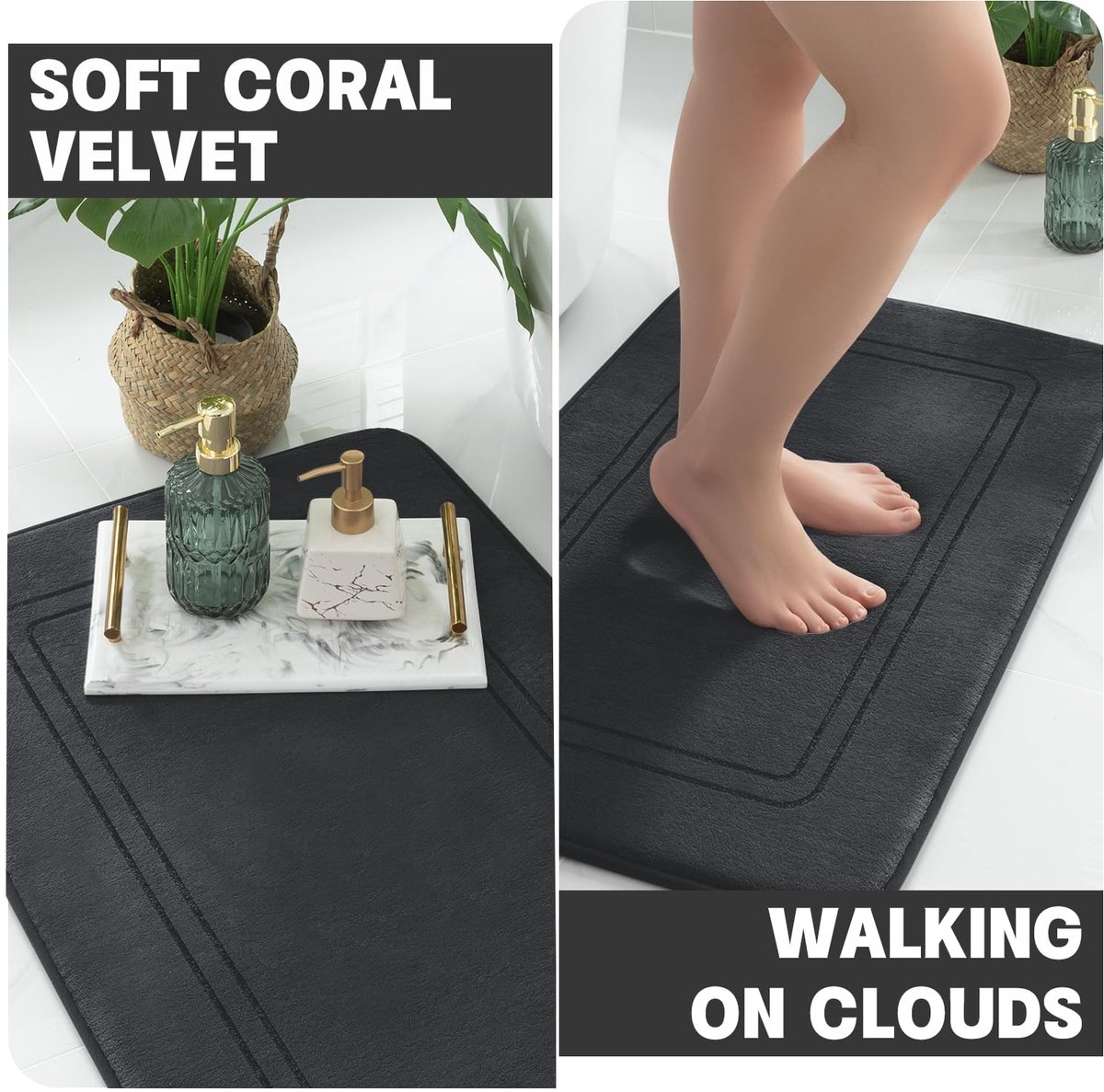 Badmat 43 x 61 cm - Zacht - Antislip - Absorbeert water voor extra veiligheid - ShopVlot