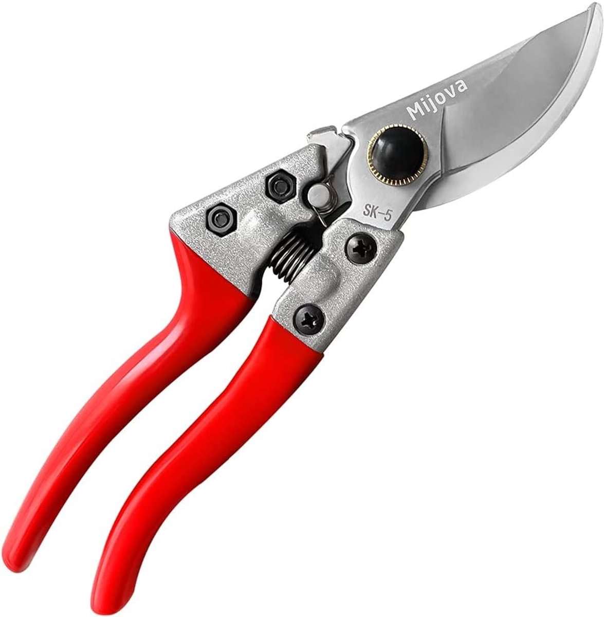 Knipschaar tuin - Zwart - Roestvrij Stalen Messen - Ergonomische Handsnoeischaar voor Tuinieren