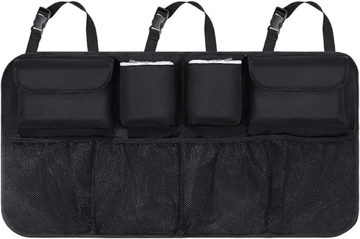 Huis Geluk Kofferbak Organizer Auto, Opbergtas met Elastisch Net en Klittenband – Waterdicht, voor SUV