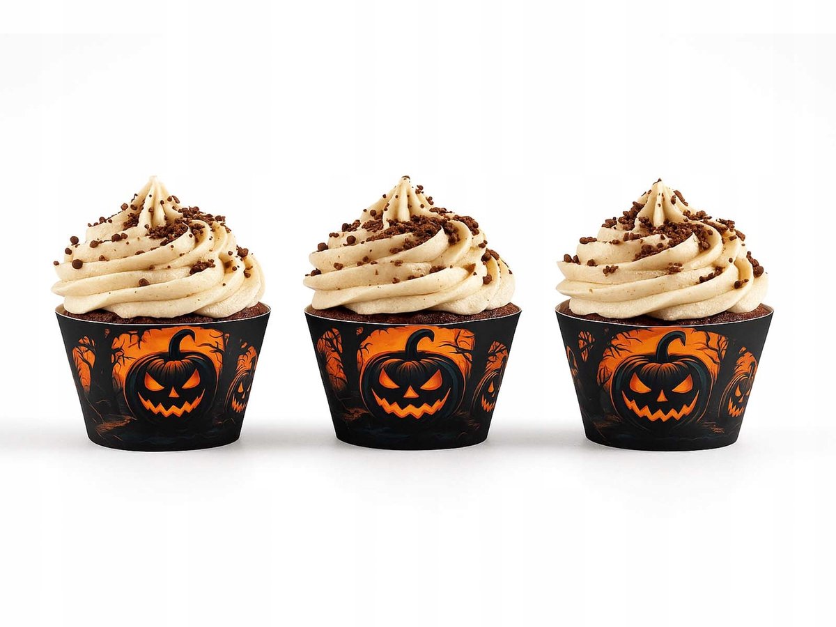 Halloween Muffinvormpjes Pompoen - 6 stuks