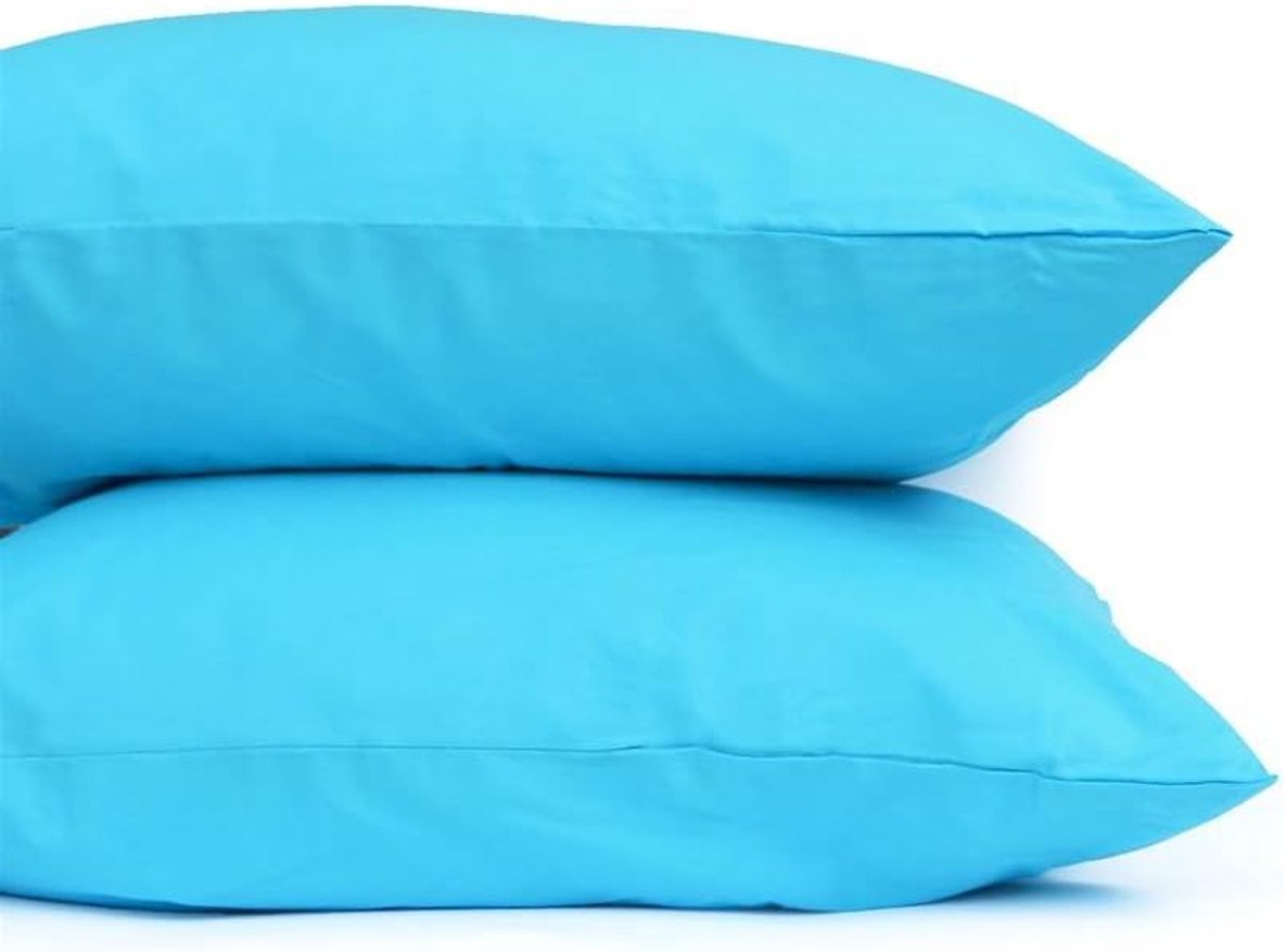 Kussenhoezen 40x60 cm - Katoen - Set van 2 - Turquoise - ShopVlot