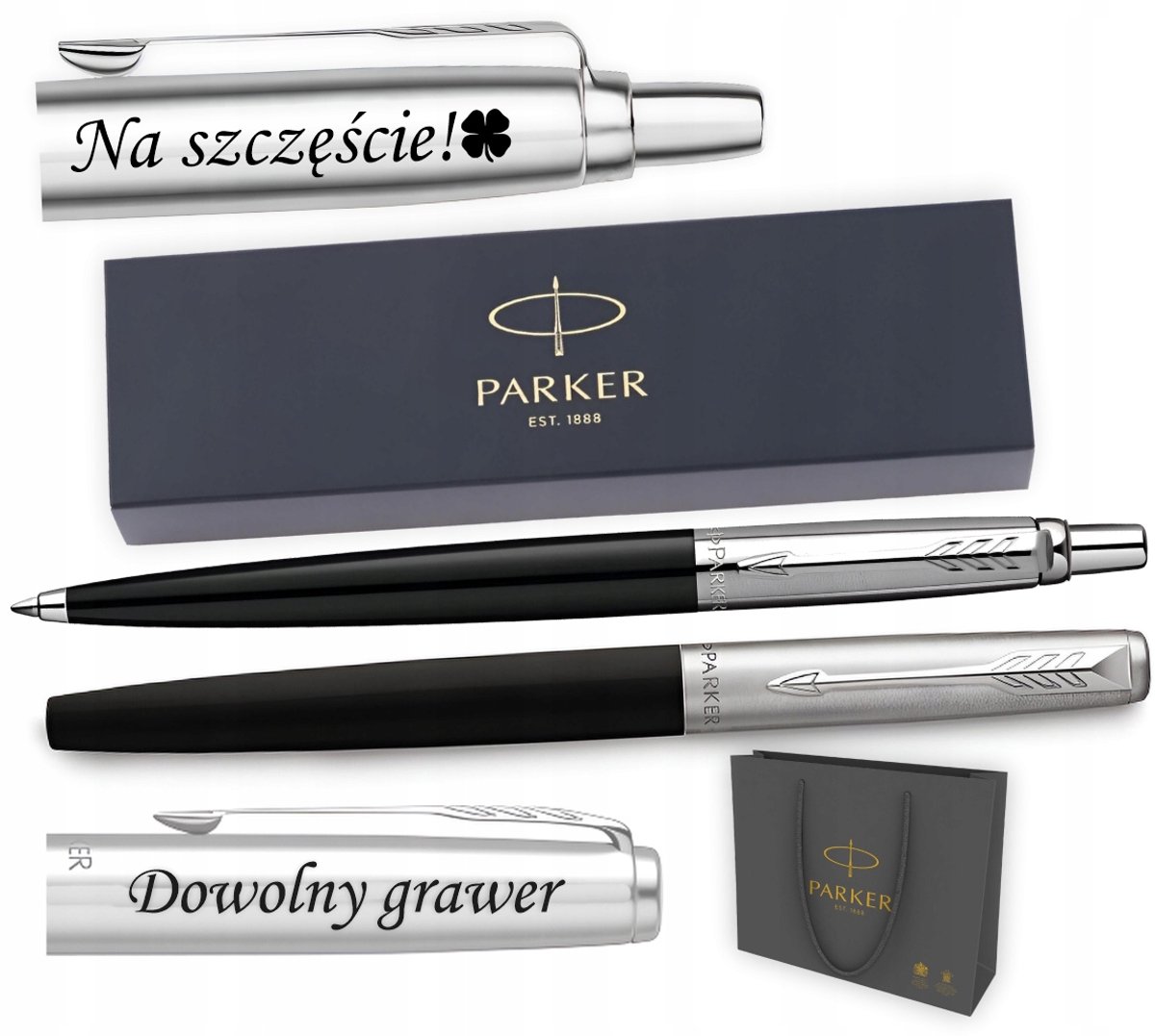 Parker Jotter 60 Zwart Set: Vulpen & Balpen met Gratis Gravure
