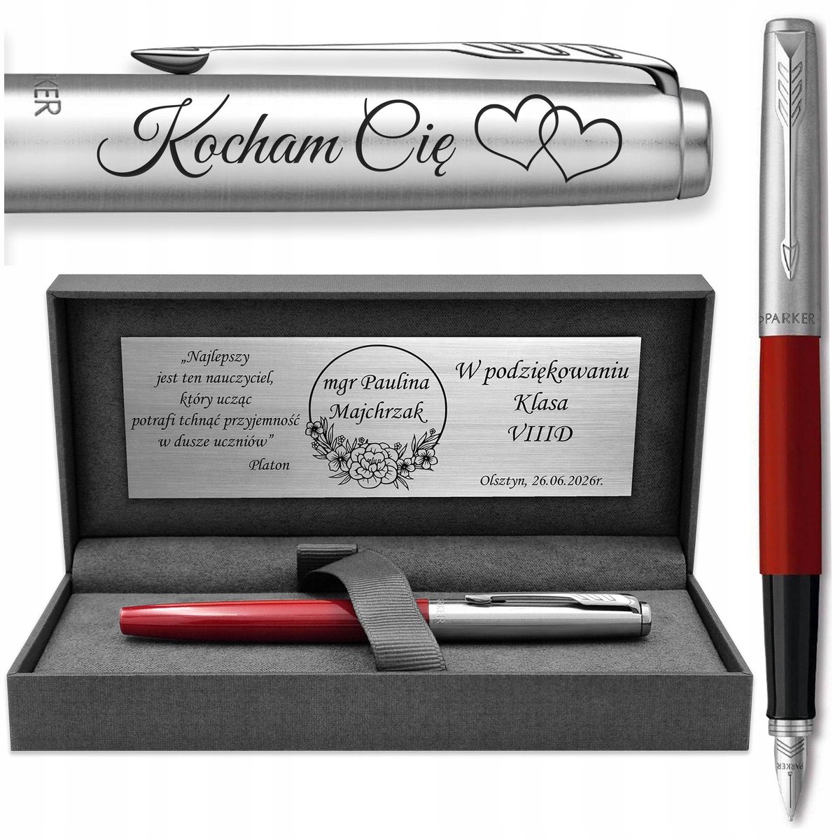 Merkloos Elegant Vulpen Rood - Perfect Cadeau met Gratis Gravure