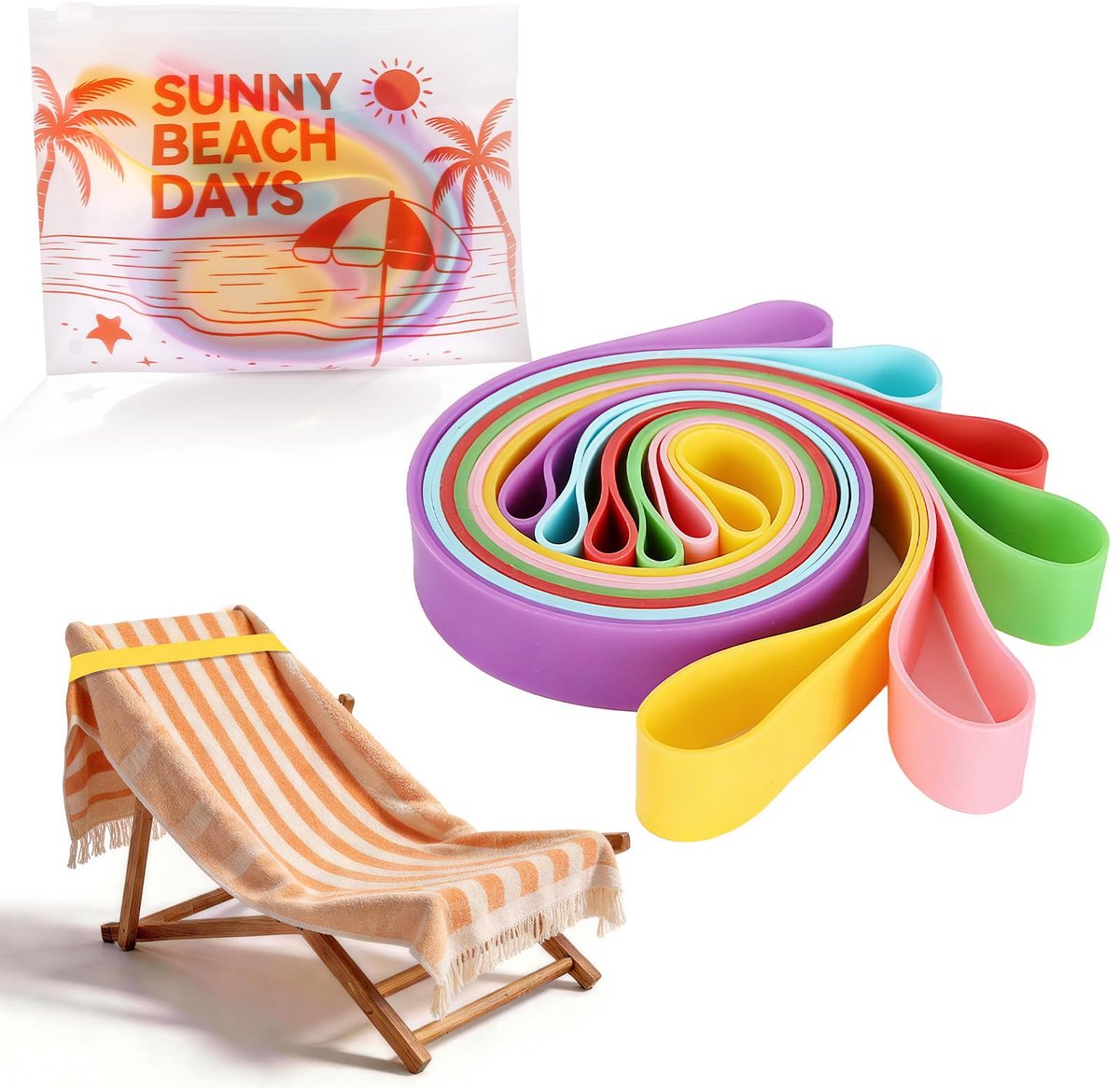 Tabutige rubberband, rubberbanden breed, handdoekbanden voor strandbedden, strandstoel accessoires, handdoekbanden - ShopVlot