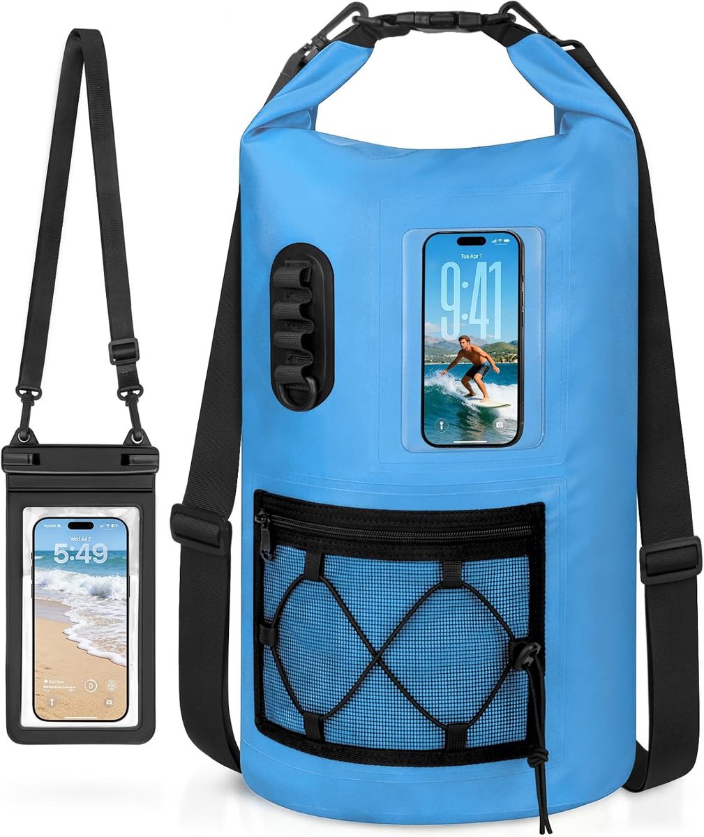 Dry Bag Waterproof Bag 20L/30L Waterproof Bag with Waterproof Protective Case for Smartphone, Floating Beach Bag and - ShopVlot
