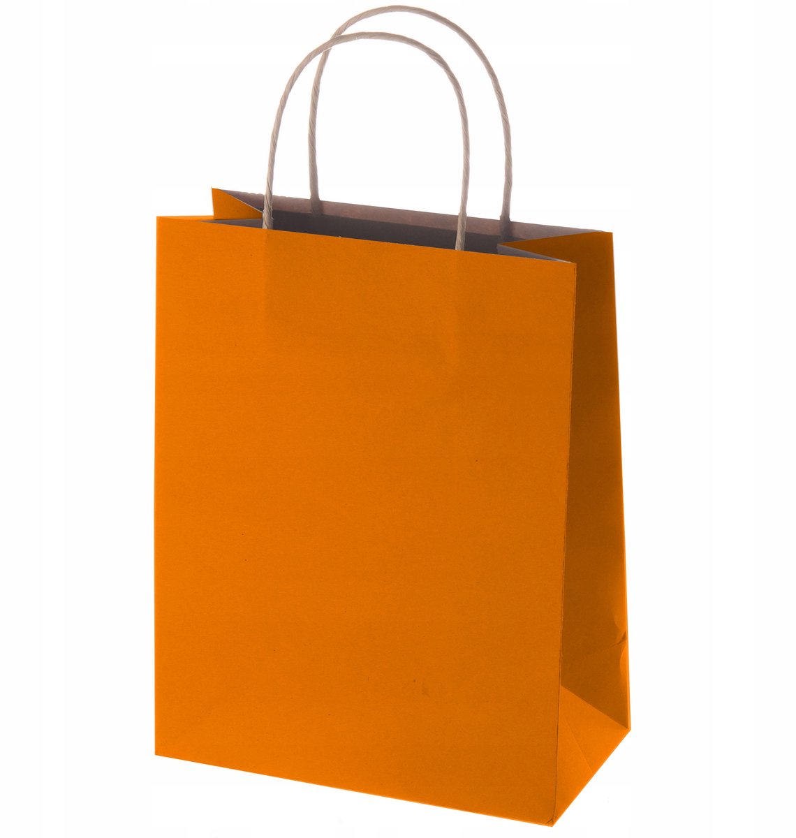 Oranje papieren cadeauzakjes A4 - 50 stuks - 24x10x32 cm - Eco Kraft
