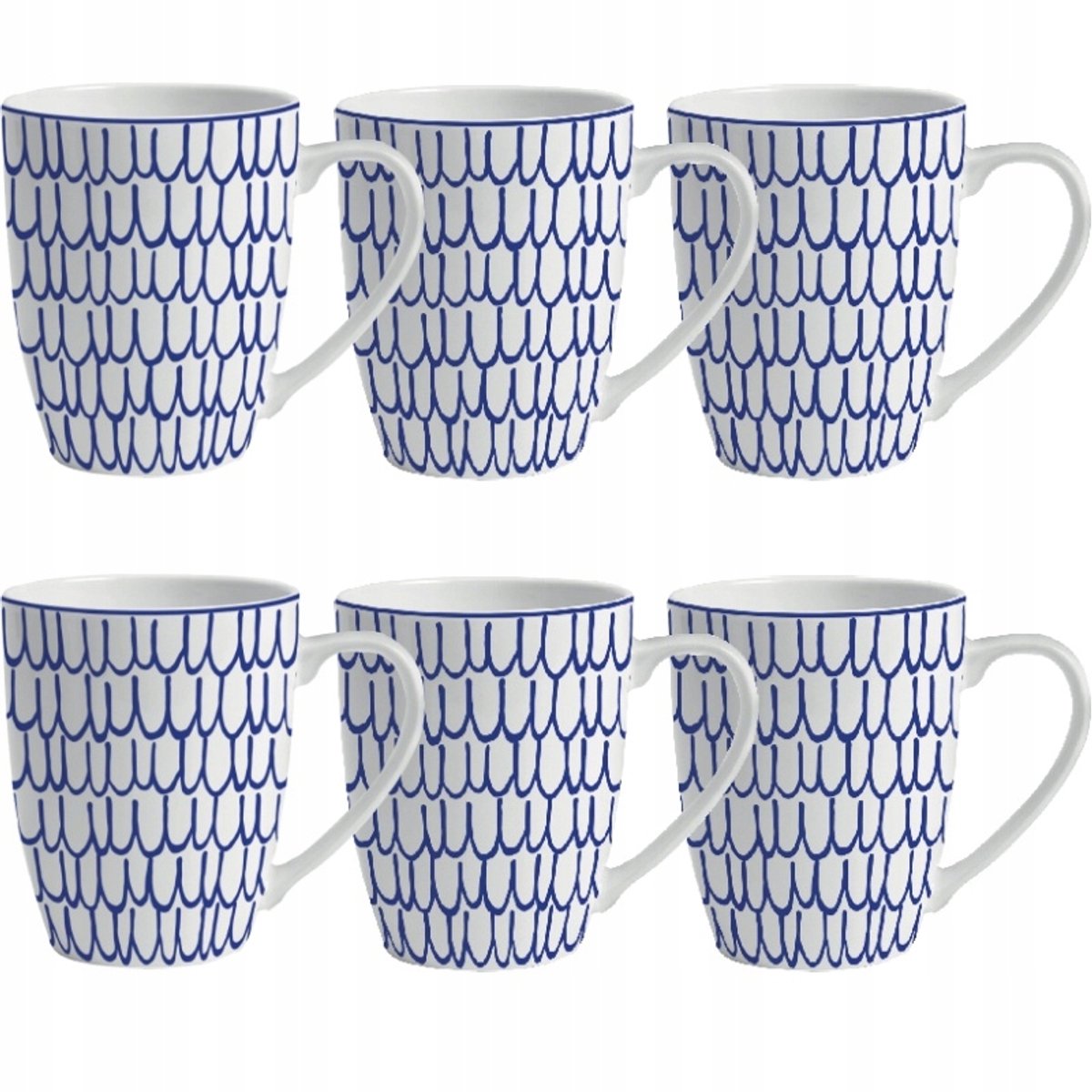 MG Home Fiori Porseleinen Mokkenset - 6x 360ml - Tijdloos Design