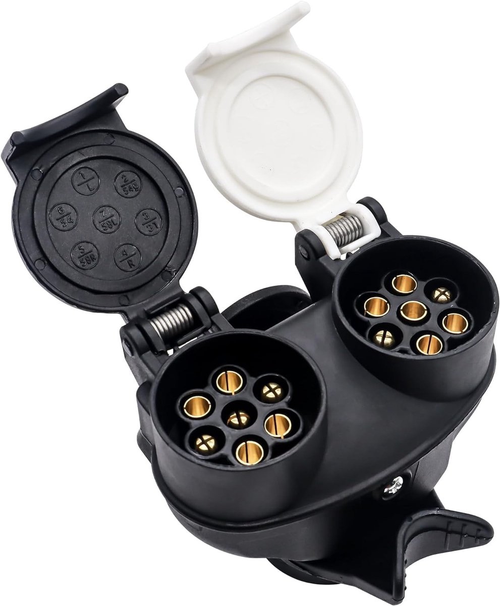 Pin naar 7 Pin Slepen Adapter - Waterdicht - 13 naar 7 Pin - 2 In 1 Converter voor Caravan en Aanhanger