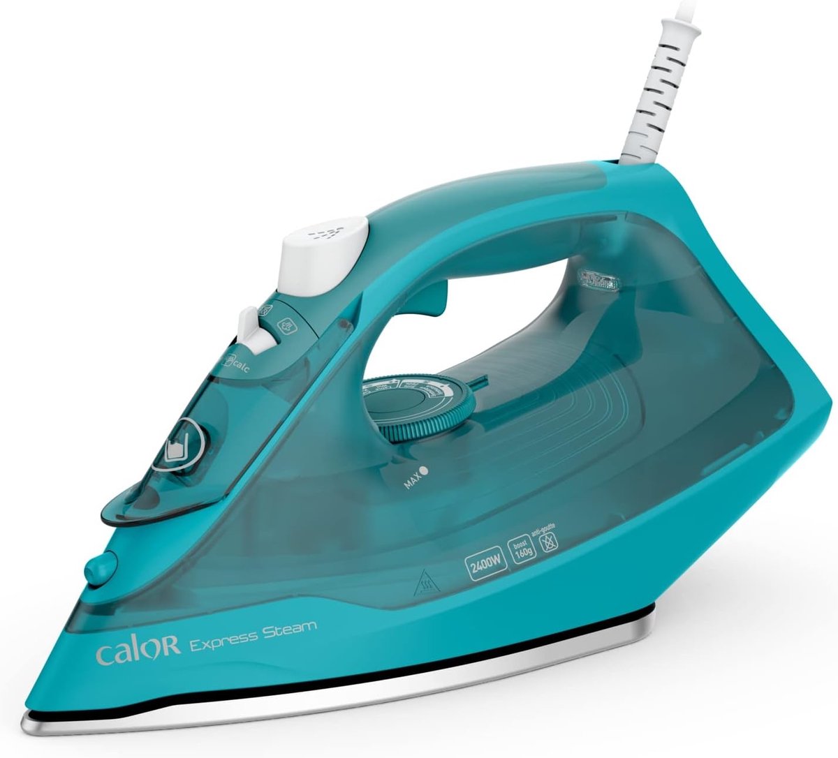 Reisstrijkijzer klein - Turquoise - 2400 W - Keramische Zool - Voor Efficiënt Strijken Thuis en Onderweg