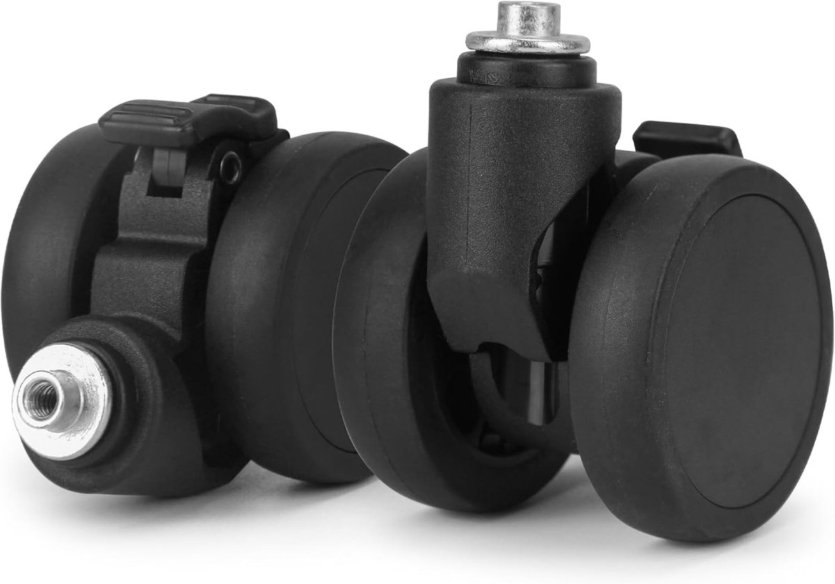 2Pcs Suitcase Wheels Replacement with Brakes 50mm Universal Luggage Replacement Wheels Suitcase Castor Wheels Repair - ShopVlot