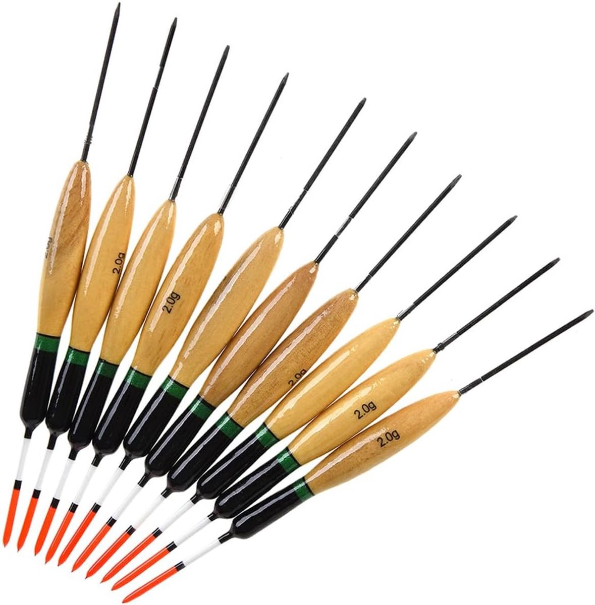 Supertool 10Pcs Visdobbers Visdobbers 14Cm 2G Houten Waggler Dobbers Bite Indicator Vissen Pole Accessoires voor - ShopVlot