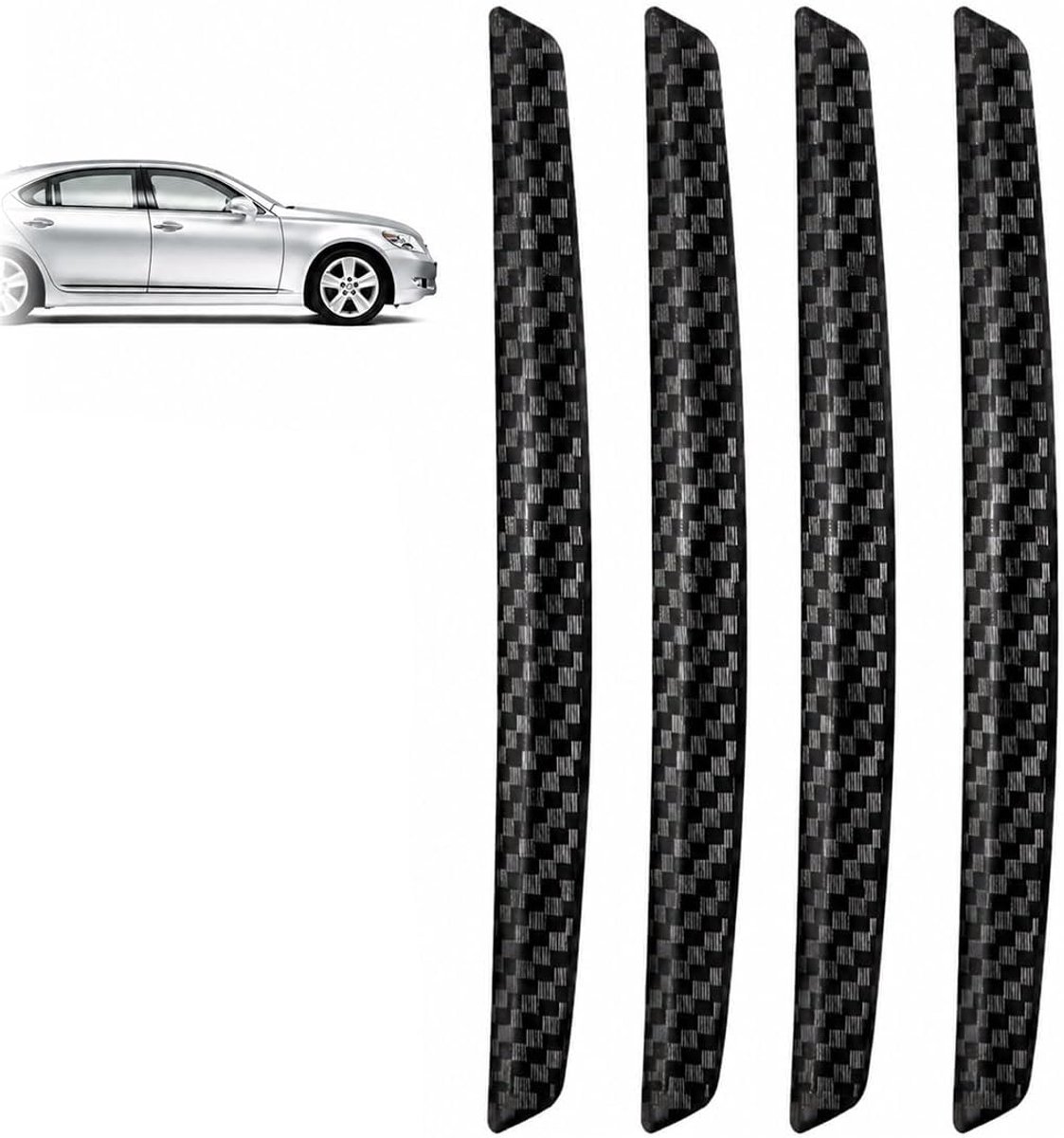 4 stuks stootbeschermingsstrips voor autodeuren, zelfklevende stootbeschermingsstrips van koolstofvezel, voor - ShopVlot