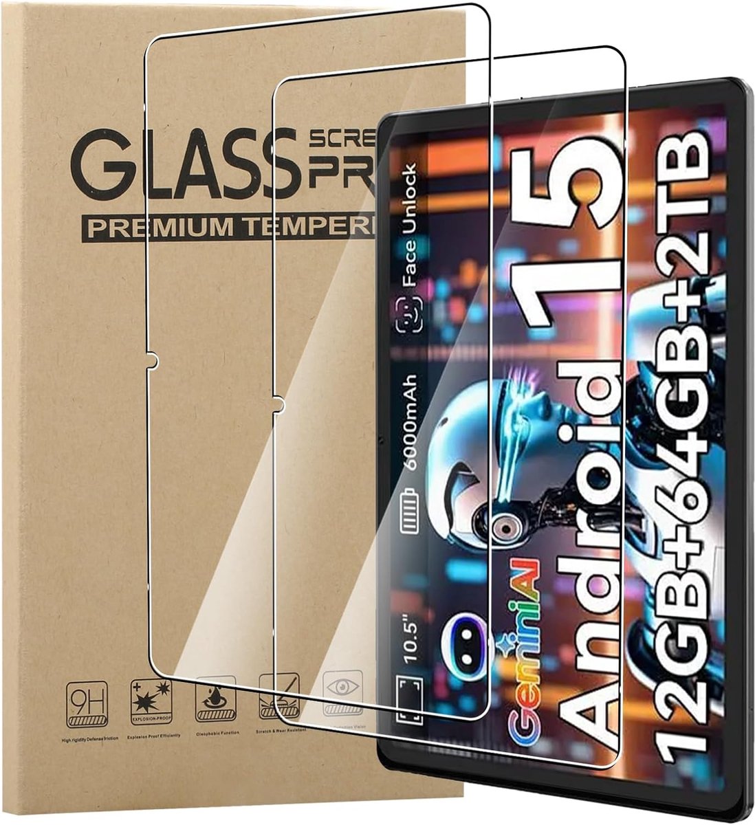MEMELOKA Tabwee Tabwee T80 Tablet Screen Protector 26.7 cm / 10.5 Inches/Tabwee T80, Pack of 2, Scratch-Resistant - ShopVlot