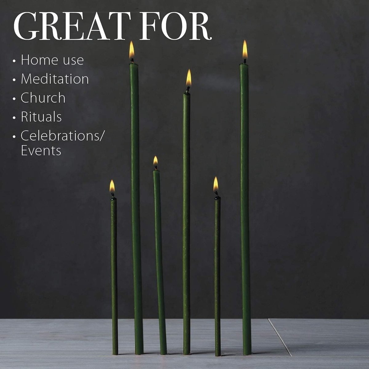 Danilovo Ritual Beeswax Candles (Green) - Orthodox Candles for Prayer Table Decoration Wedding - ShopVlot