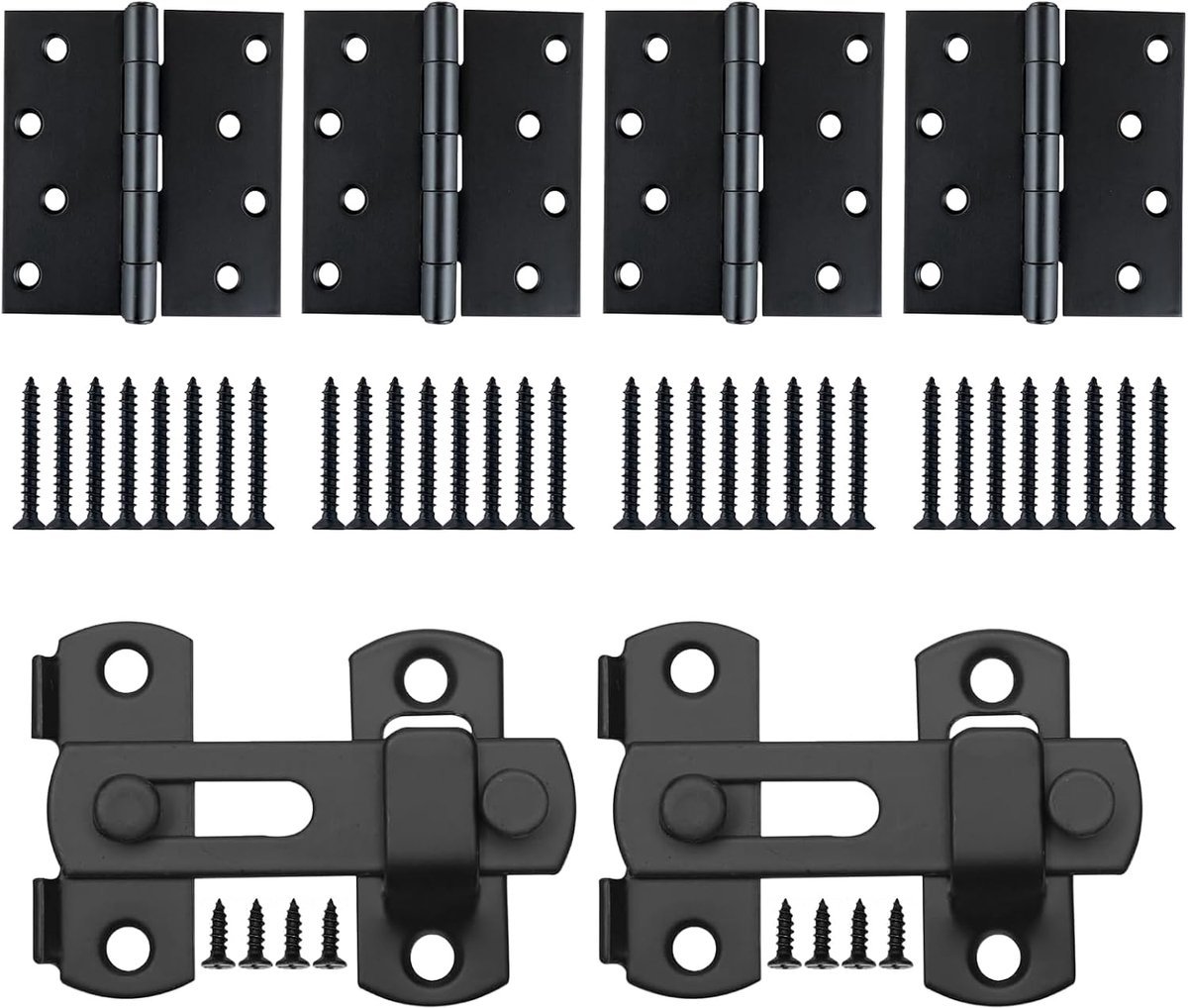 Door Hinge, Door Lock, Stainless Steel Hinge, Suitable for Bedroom Doors, Barn Doors, Sliding Doors, Closets and - ShopVlot